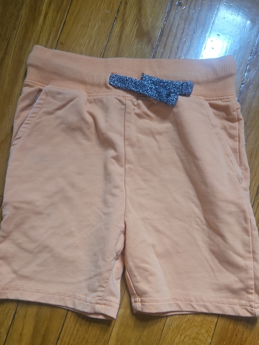 Toddler Boy Peach Cotton Drawstring Shorts